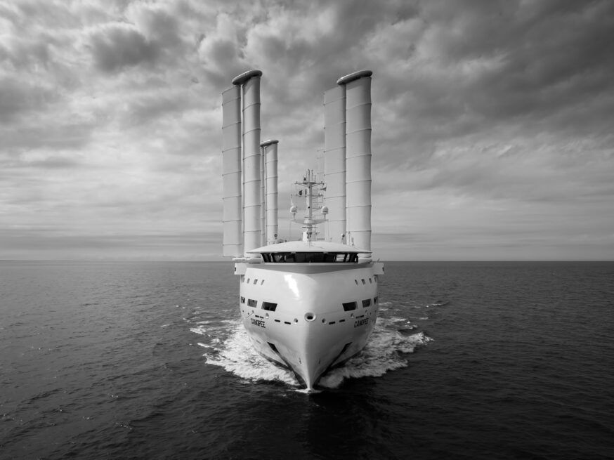 Photo du bateau "Canopée sea trial". Photo de Tom Van Oossanen et Alizés - Nantes métropole entreprises