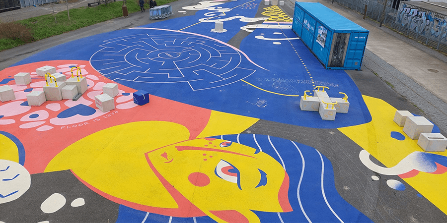« nantes en pleine santé, expérimentons ! », fresque Alice Millat, © Réalisation : Studio Katra
