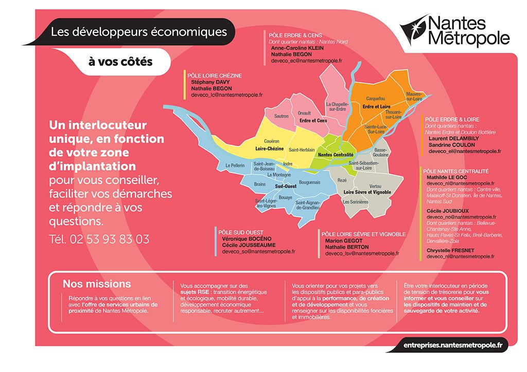 Les Développeurs économiques de Nantes Métropole vous accompagnent au quotidien