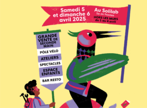 Affiche de l'édition 2025 du festival DeuxMains organisé par les Ecossolies.
